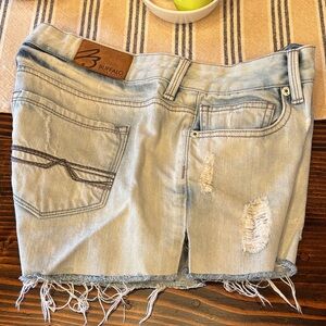 Buffalo David Bitton Light Blue Ripped Jean Shorts